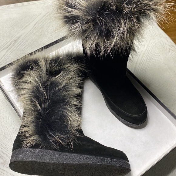 Real Fur Calf Winter Boots/Size 8 - Picture 13 of 14